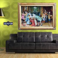 قیمت خرید تابلوفرش فرانسوی دست بوسی اشراف
