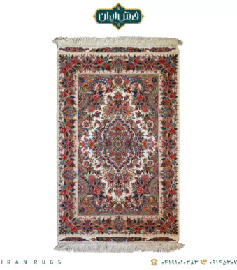 قیمت خرید فرش دستباف 1.5 متری طرح خطیبی قرمز و کرمی