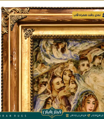 خرید قیمت خرید تابلو‌‌ فرش دستباف مینیاتور رنج نیک فرجام