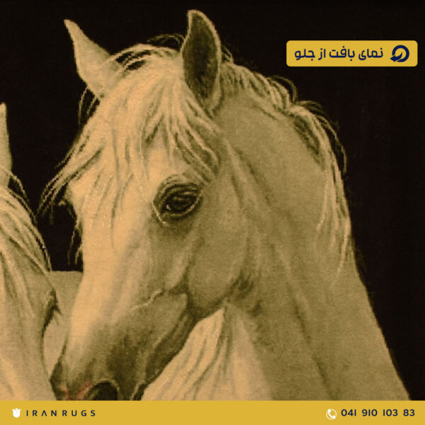 سعر شراء لوحة السجاد اليدوية من تصميم تانديس اثنين من الحصان من معرض السجاد الإيراني