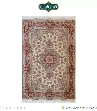 قیمت خرید فرش دستباف 3 متری طرح نقش نوین فر کرمی و زرشکی