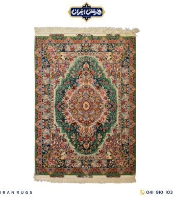 The purchase price of a 3-meter hand-woven carpet with a creamy green Khatibi pattern