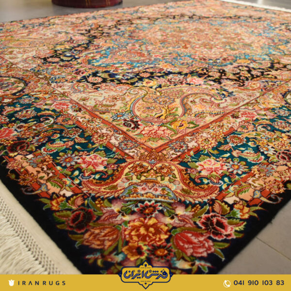 The purchase price of a 3-meter hand-woven carpet with a black and creamy pattern