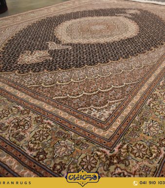 The purchase price of a 3-meter hand-woven carpet with a small fish design by Kamal al-Mulk, black and cream
