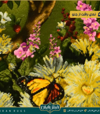 خرید قیمت خرید تابلو فرش دستباف طرح پرنده طوطی استاد اذان چی