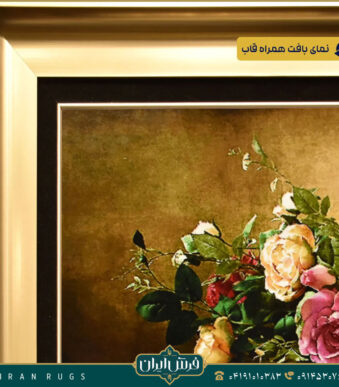خرید قیمت خرید تابلو فرش دستباف طرح گل رز استاد ترابی