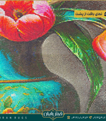 تابلوفرش دستباف طرح گل لاله کد 2940.