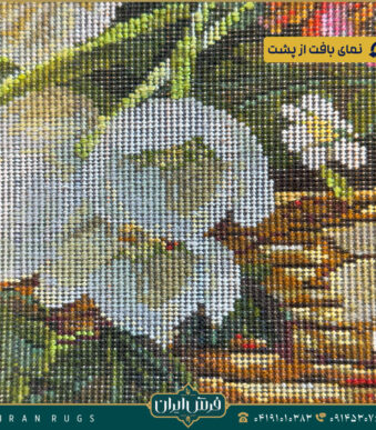 تابلوفرش دستباف طرح گل عرضی غدیر.