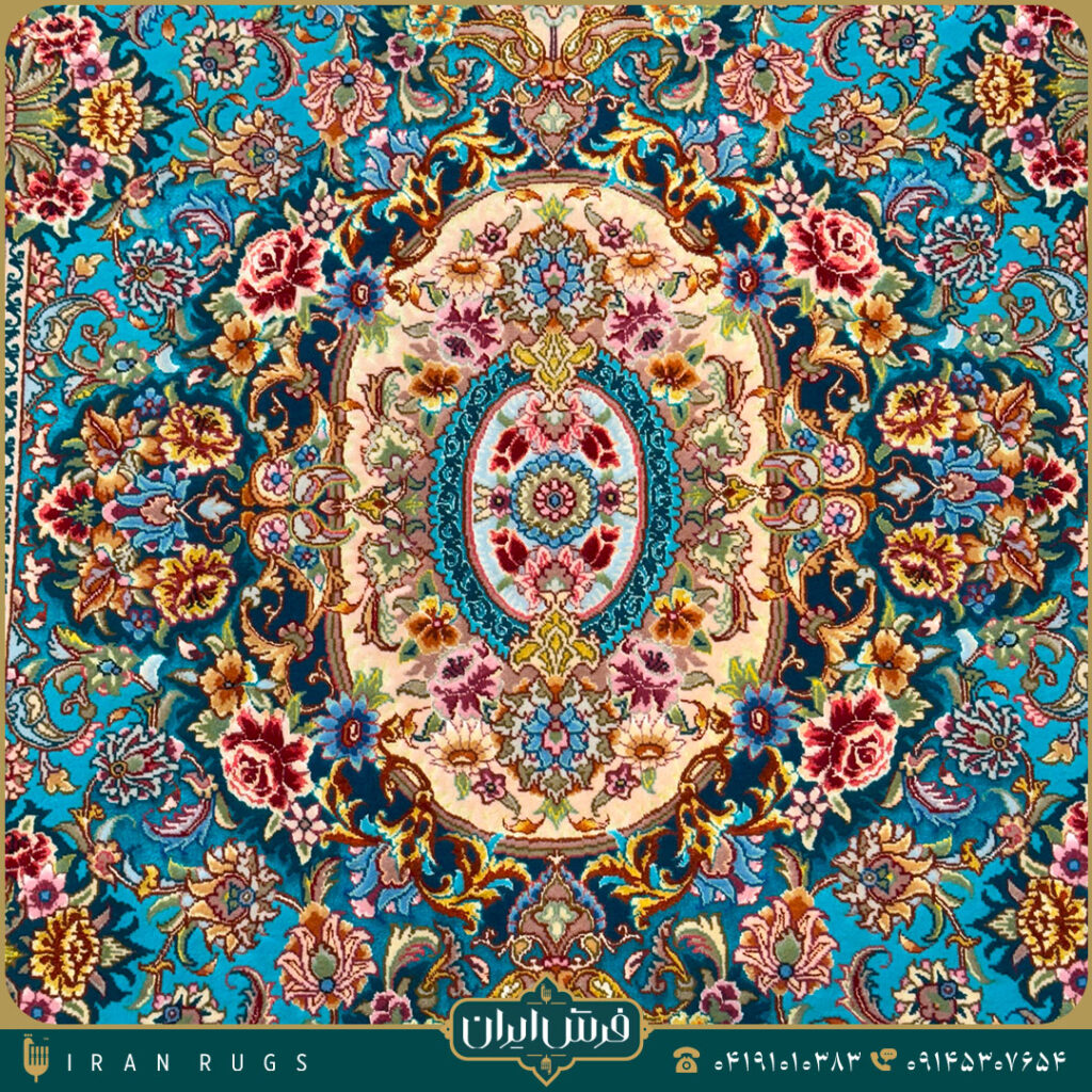 فرش دستبافت نقش سالاری لچک بوته 1.5 متری