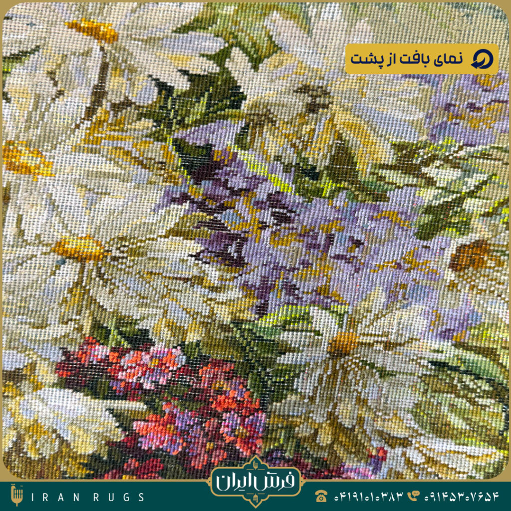 تابلوفرش دستبافت طرح سبدگل خوشبختی کد 2928.