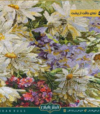 تابلوفرش دستبافت طرح سبدگل خوشبختی کد 2928.