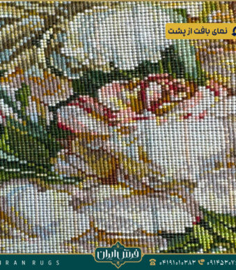 تابلوفرش دستبافت طرح رنگین کمان گل ها کد 2918.