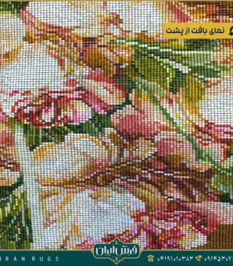 تابلوفرش دستبافت طرح گلدان شکوفا کشیده کد 2939.