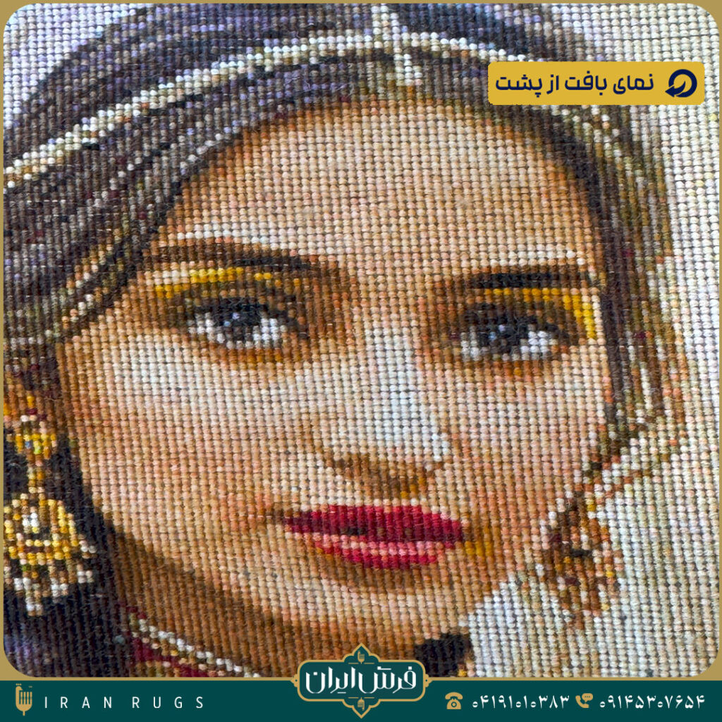 تابلوفرش دستباف طرح دختر اسب سوار کد 2921.