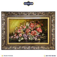 قیمت خرید تابلوفرش دستباف سبد گل رز عرضی کد ۱۹ فرش ایران اهواز