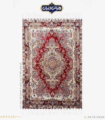 Tabriz silk carpet with two layers